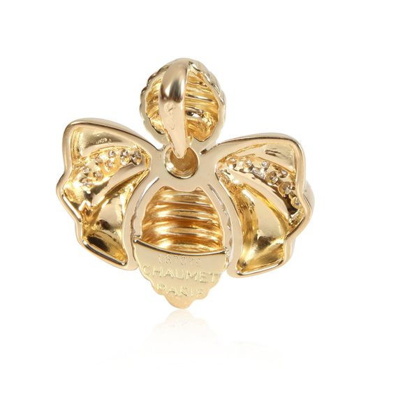 Chaumet Vintage Bee Diamond Pendant in 18K Yellow Gold 0.12 CTW - Picture 3 of 3
